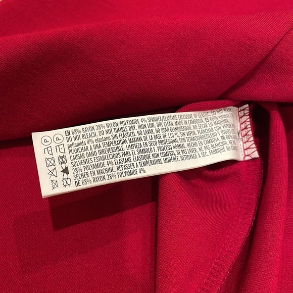 Forever 21 Women S Red Strapless Knit Midi Dress Long Slit Form Fitting BodyCon - Picture 7 of 7